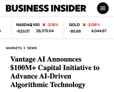 Business Insider article featuring Vantage AI